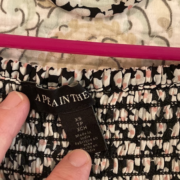 EUC A Pea in the Pod floral maternity dress size XS long puffy sleeve - Picture 6 of 8